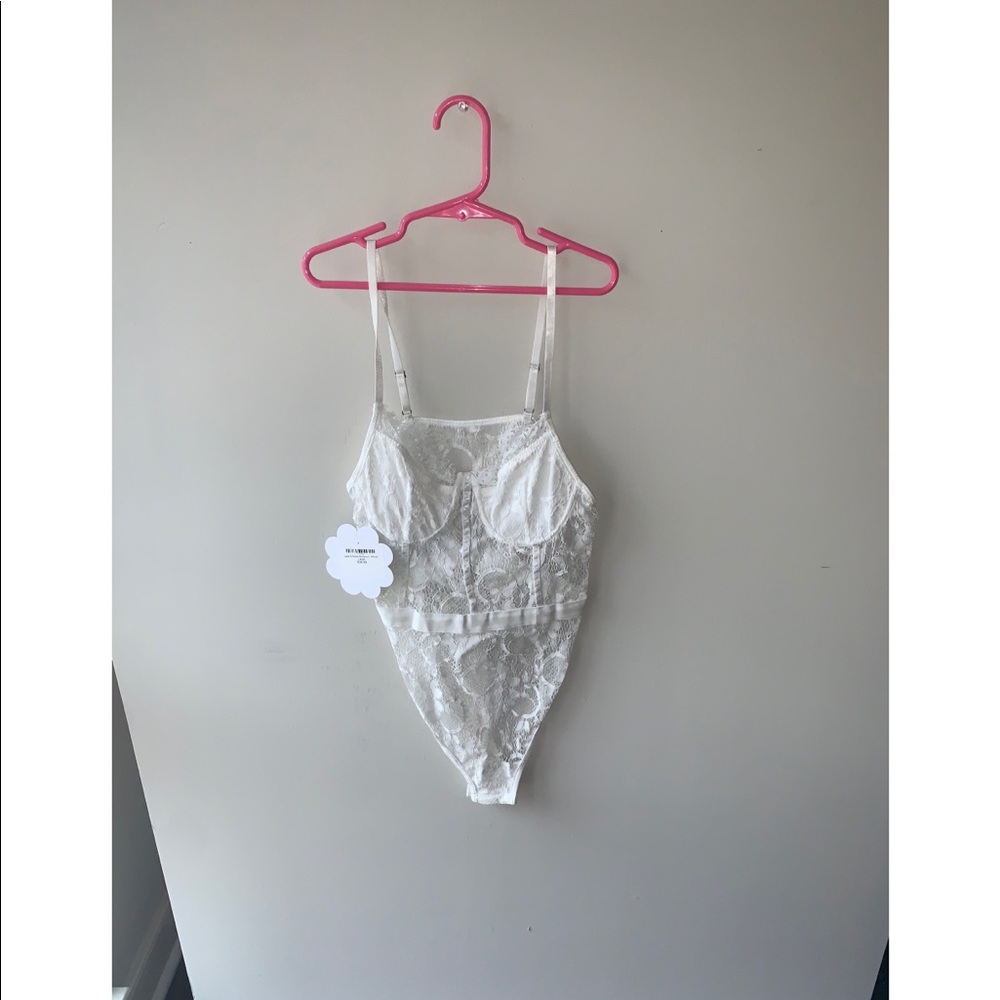 White lace bodysuit